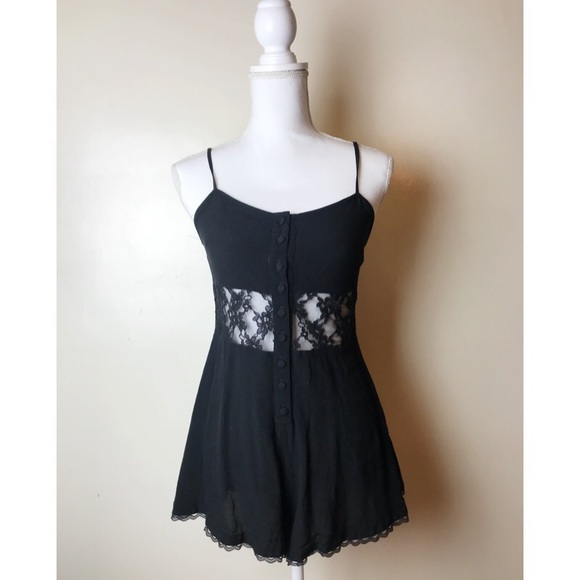 Topshop Pants - Topshop • Black Lace Romper